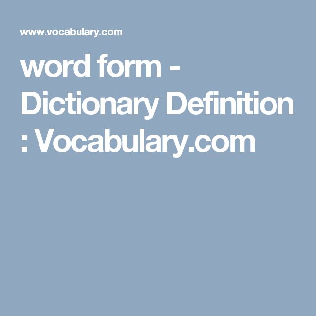 dictionary formes