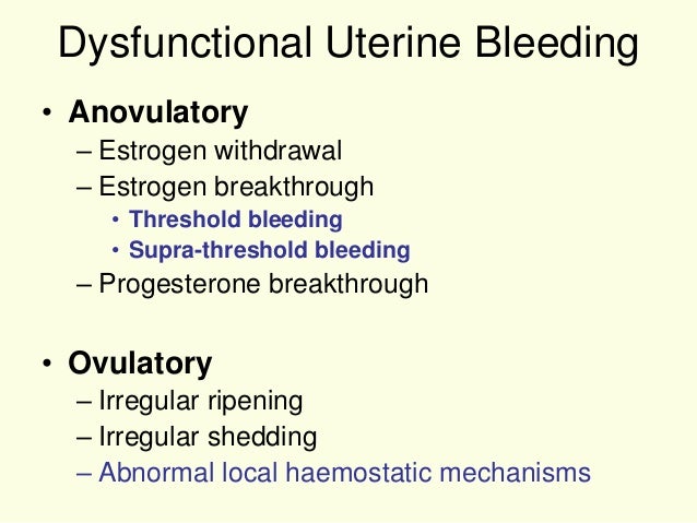 dysfunctional uterine bleeding pdf