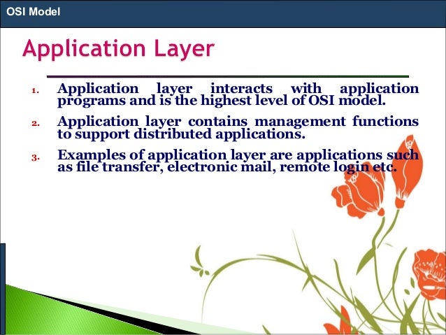 application layer in osi model