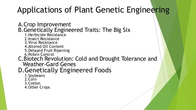 application of genetics in agriculture pdf