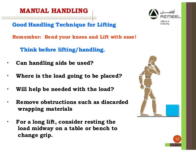 bench position manual handling
