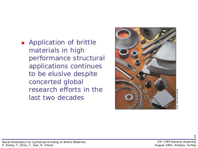 application of brittle materials